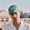 Casquette brodée vert homme