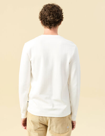 T-shirt manches longues ecru homme