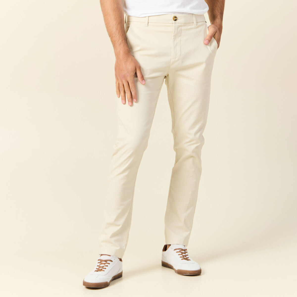 Pantalon slim Instinct chino sable homme