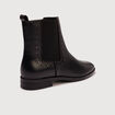 Bottines en cuir noir femme