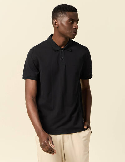Polo manches courtes noir homme