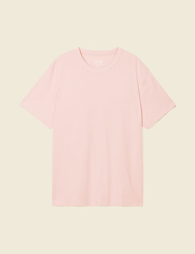 T-shirt éco-responsable rose pastel homme