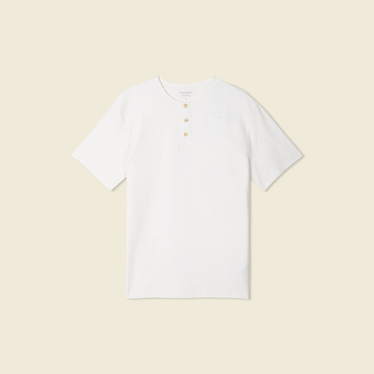 T-shirt manches courtes ecru homme