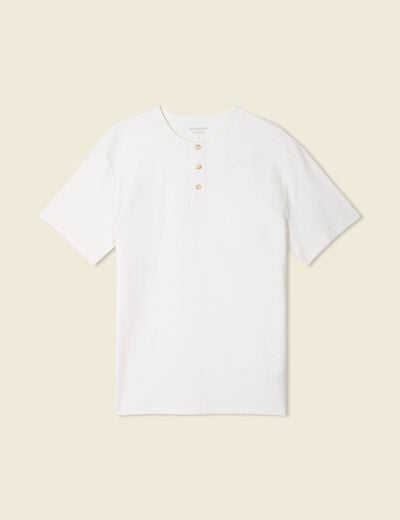 T-shirt manches courtes ecru homme
