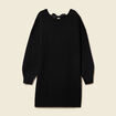 Robe pull fin manches longues noir femme