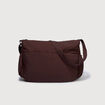 Besace bandouli&egrave;re pliss&eacute;e bordeaux femme