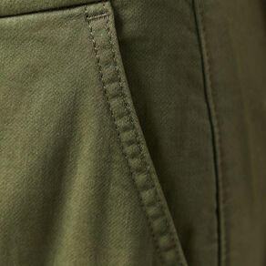 Pantalon cargo battle 7/8ème vert kaki femme