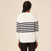 Pull col polo éco-responsable bleu marine femme