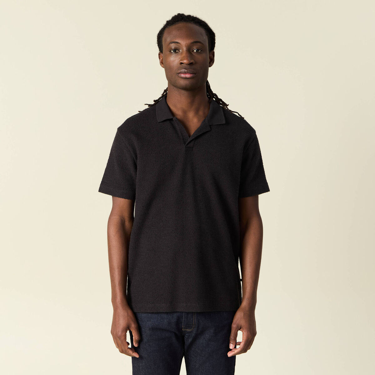 Polo manches courtes noir homme