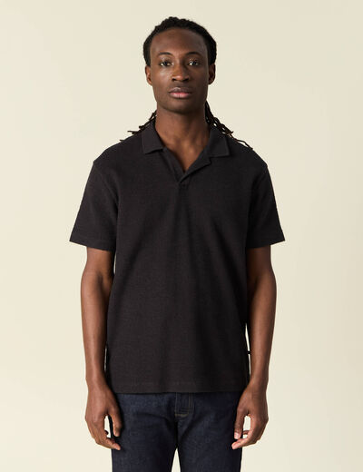 Polo manches courtes noir homme