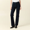Jeans flare taille haute denim brut femme