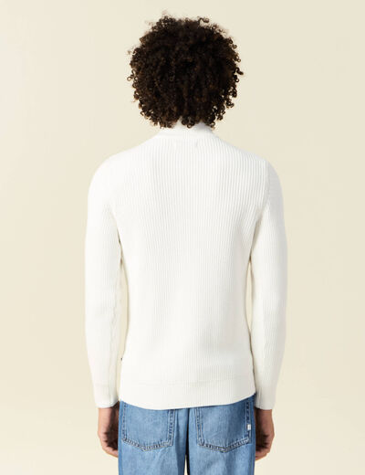 Pull manches longues ecru homme
