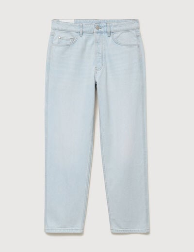Jeans large longueur 32 en coton denim snow bleach homme