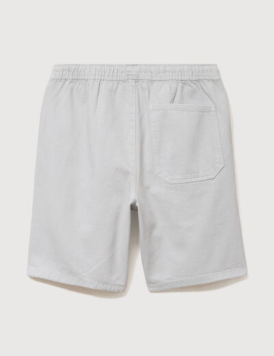 Bermuda en coton gris clair homme