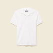 Polo cintré manches courtes en coton blanc homme