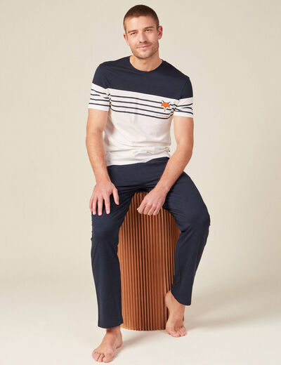 Pyjama éco-responsable ecru homme