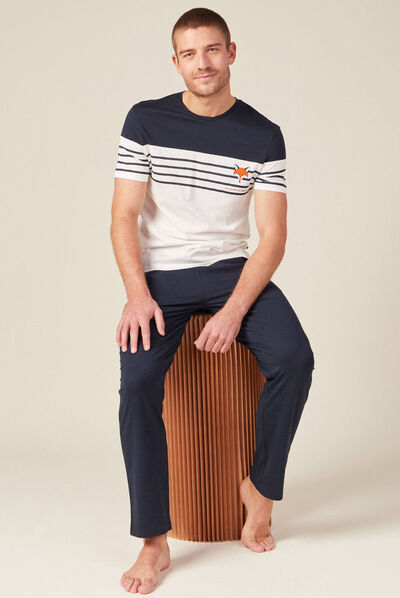 Pyjama éco-responsable ecru homme