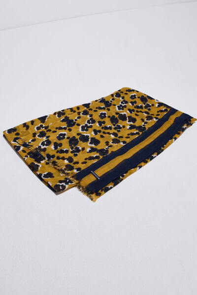 Foulard jaune moutarde femme