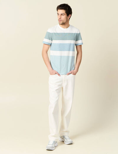 T-shirt manches courtes bleu pétrole homme