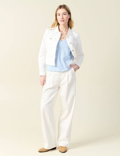 T-shirt manches courtes bleu clair femme