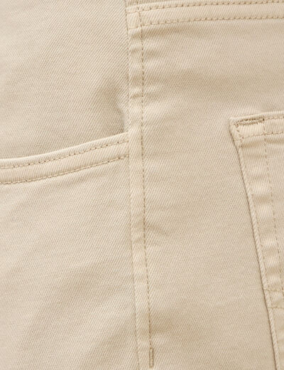 Jeans slim 5 poches denim beige homme