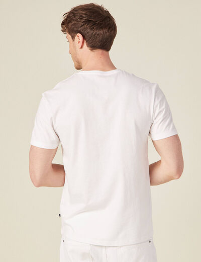 T-shirt manches courtes ecru homme