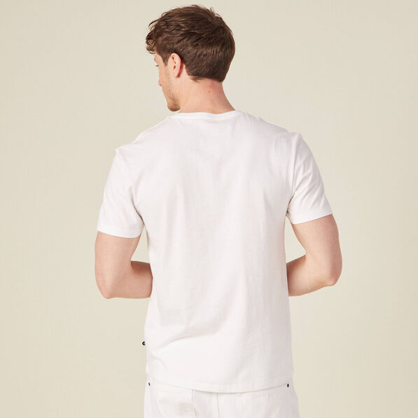 t shirt manches courtes ecru homme T-shirt manches courtes ecru homme