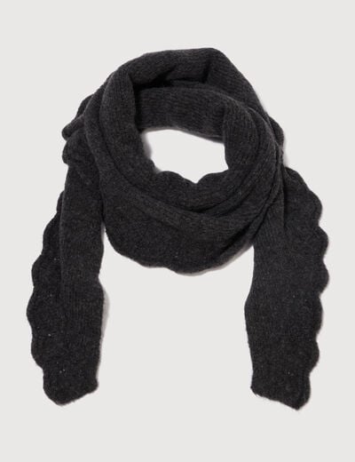 &Eacute;charpe gris fonc&eacute; femme