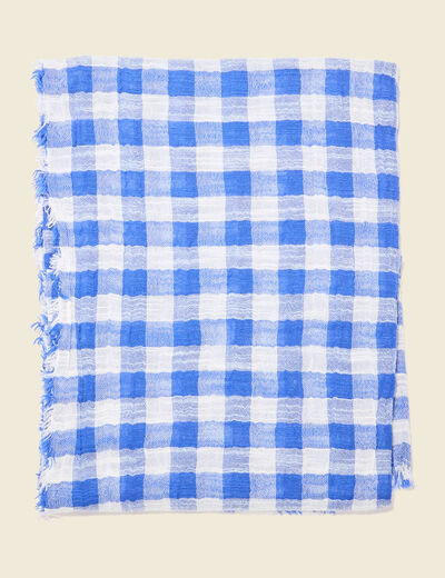 Foulard bleu electrique femme
