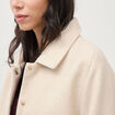 Blouson court oversize col sherpa creme femme