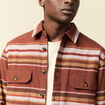 Surchemise manches longues bordeaux homme