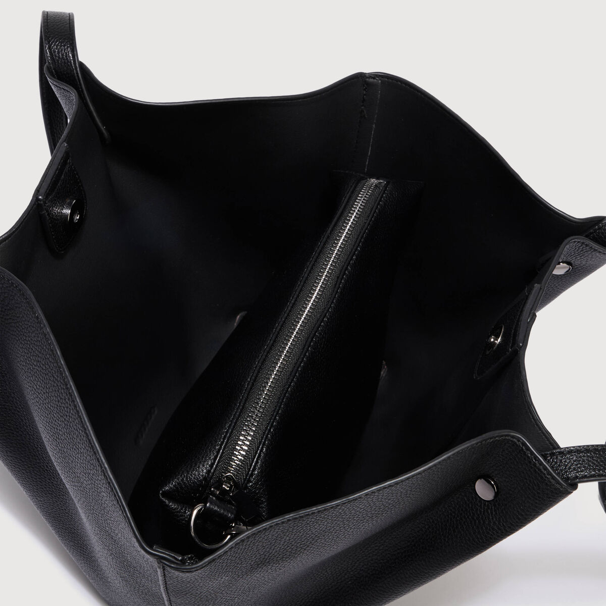 Cabas sac bandouli&egrave;re noir femme