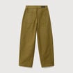 Pantalon coupe regular vert kaki femme