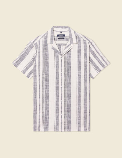 Chemise manches courtes ecru homme