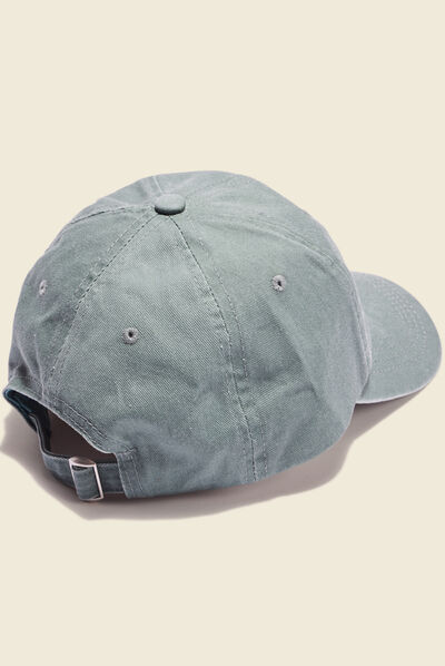 Casquette brodée vert olive homme