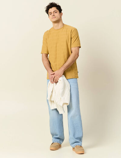 T-shirt manches courtes beige homme