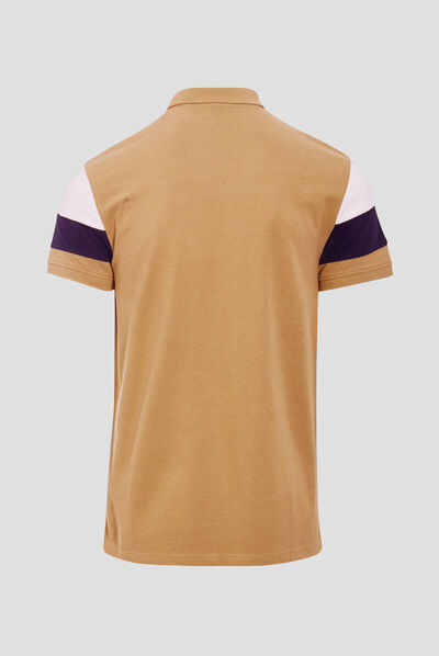 Polo manches courtes camel homme