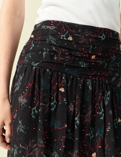 Jupe avec doublure noir femme