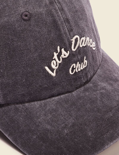 Casquette en jean gris foncé femme