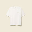 T-shirt oversize en coton ecru homme