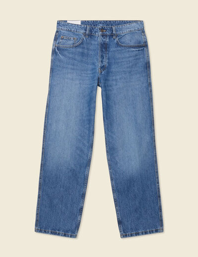 Jeans relax 5 poches denim stone homme