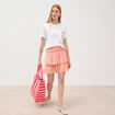 T-shirt en coton manches courtes blanc femme