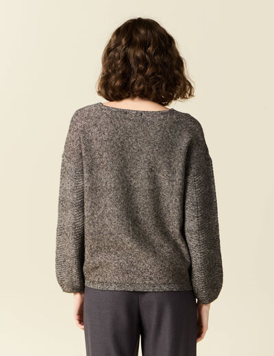 Pull manches longues vert kaki femme