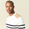 Pull manches longues ecru homme