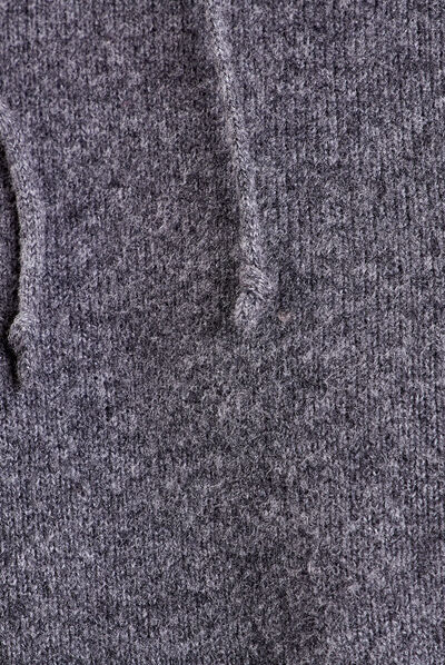Pull manches longues à capuche gris foncé homme