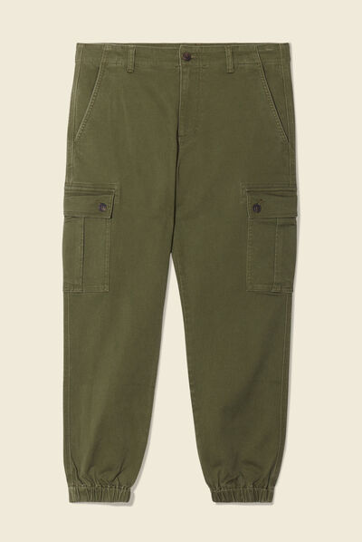 Pantalon battle vert kaki homme