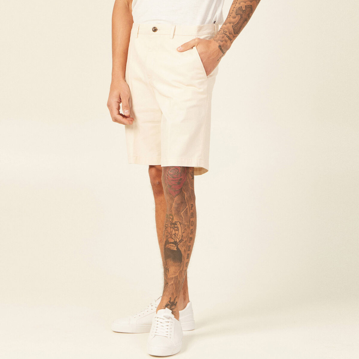 Short ecru homme