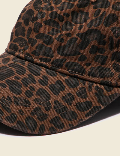 Casquette en coton marron foncé femme