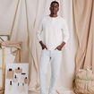T-shirt manches longues ecru homme