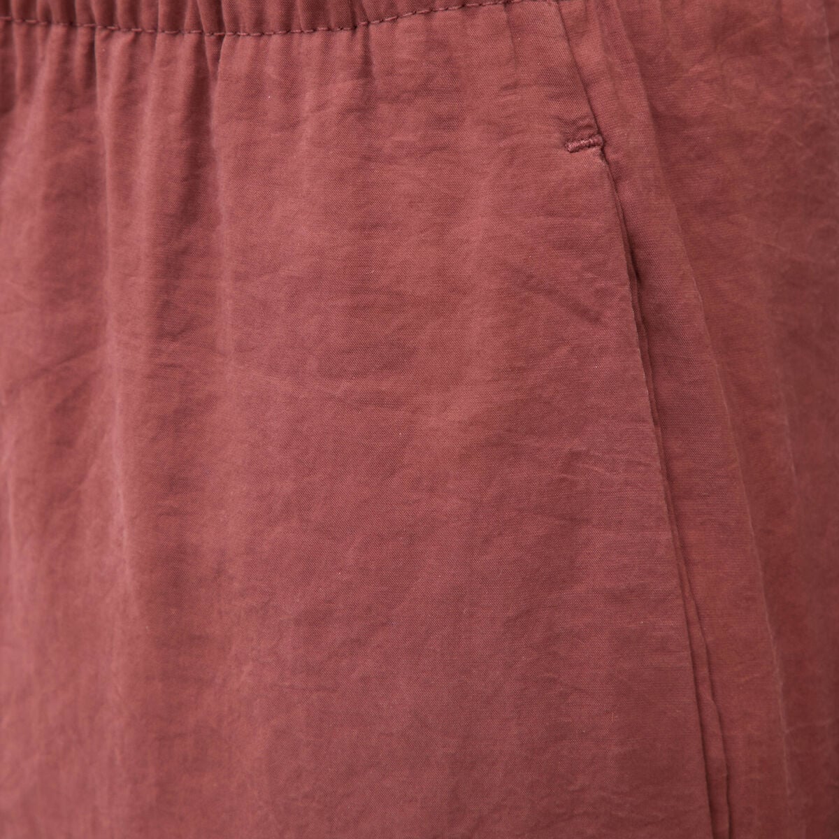 Pantalon large taille standard fluide marron cognac femme
